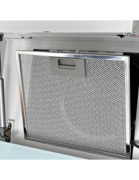 Cappa Aspirante a Muro Acciaio Inox 756 m³/h 90 cm Bianca