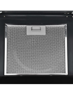 Cappa Aspirante a Muro Acciaio Inox 756 m³/h 90 cm Nera