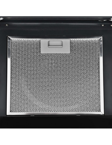 Cappa Aspirante a Muro Acciaio Inox 756 m³/h 90 cm Nera