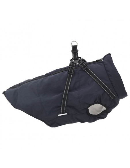 Cappotto Cani Imbracatura Impermeabile Riflettente Blu Navy 4XL