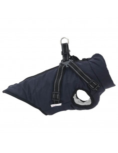 Cappotto Cani Imbracatura Impermeabile Riflettente Blu Navy XL