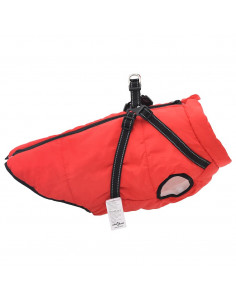 Cappotto Cani Imbracatura Impermeabile Riflettente Rosso 4XL