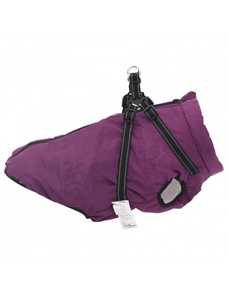 Cappotto Cani Imbracatura Impermeabile Riflettente Viola 4XL