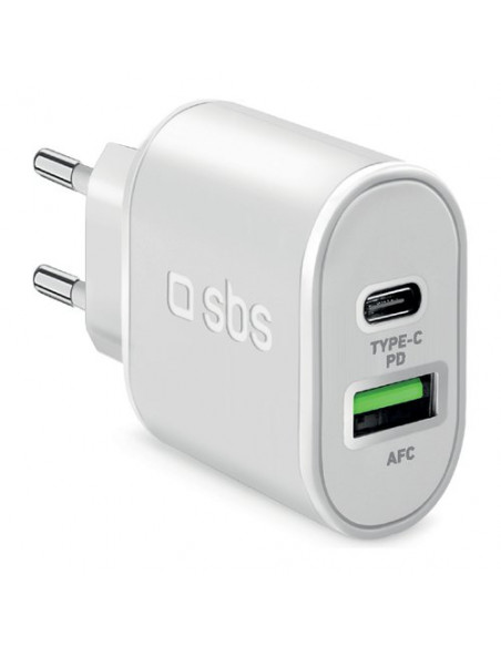 Caricabatterie Sbs TETRPD20W WALL CHARGER 20W Power Delivery White Whi
