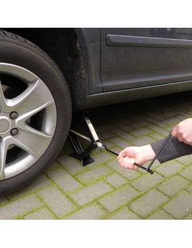 Carpoint Cric a Pantografo 1500 kg Nero