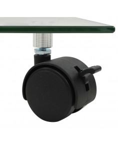 Carrelli Porta Piante 4 pz 35x35 cm Vetro Temperato Quadrati