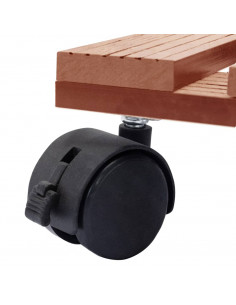 Carrelli Porta Piante 4 pz Marroni 30x30x7,5 cm WPC