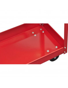 Carrelli Portautensili da Officina 2 pz 100 Kg 2 Ripiani