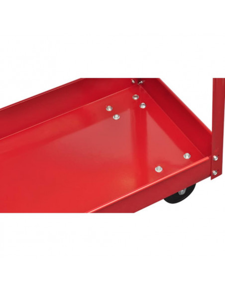 Carrelli Portautensili da Officina 2 pz 100 Kg 2 Ripiani