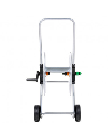 Carrello Avvolgitubo per Tubo Flessibile 60 m 1/2" in Acciaio
