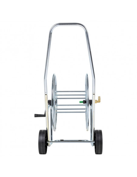 Carrello Avvolgitubo per Tubo Flessibile 80 m 3/4" in Acciaio