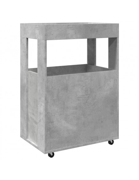 Carrello Bar Grigio Cemento 60x39,5x89 cm in Legno Multistrato