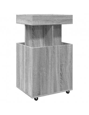 Carrello Bar Grigio Sonoma 50x41x89 cm in Legno Multistrato