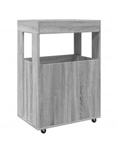 Carrello Bar Grigio Sonoma 60x39,5x89 cm in Legno Multistrato
