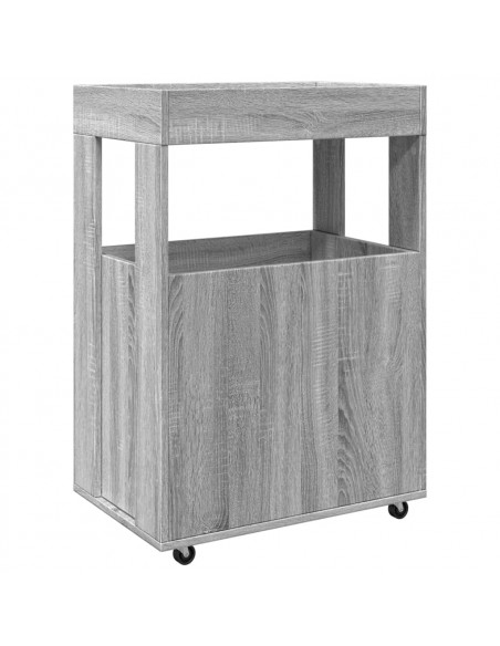 Carrello Bar Grigio Sonoma 60x39,5x89 cm in Legno Multistrato