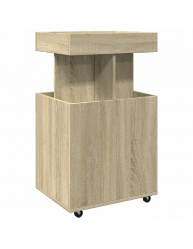 Carrello Bar Rovere Sonoma 50x41x89 cm in Legno Multistrato