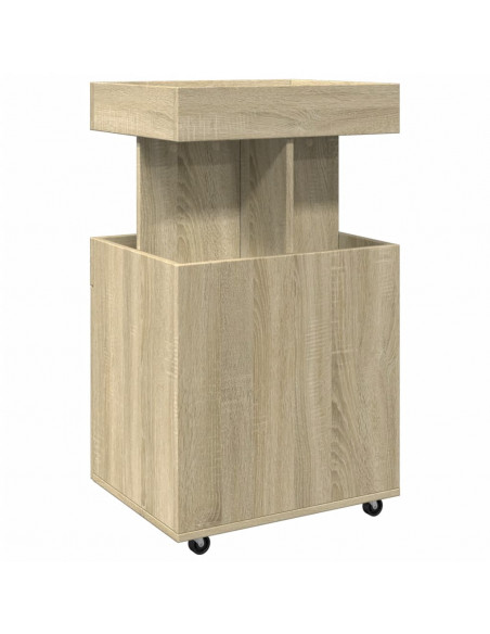Carrello Bar Rovere Sonoma 50x41x89 cm in Legno Multistrato