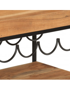 Carrello da Bar 60x40x80 cm Legno Massello di Acacia e Ferro