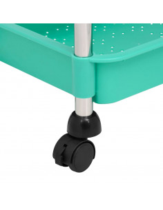 Carrello da Cucina 5 Ripiani Turchese 42x29x128 cm Ferro e ABS