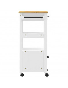 Carrello da Cucina MONZA 48x40x90 cm in Legno Massello di Pino