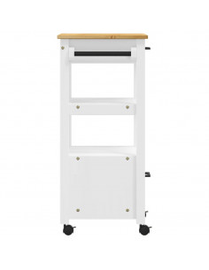 Carrello da Cucina MONZA 48x40x88,5 cm in Legno Massello di Pino