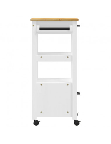 Carrello da Cucina MONZA 48x40x88,5 cm in Legno Massello di Pino