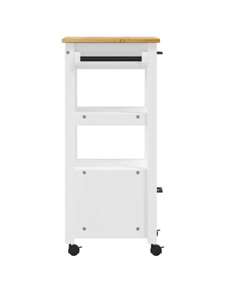 Carrello da Cucina MONZA 48x40x88,5 cm in Legno Massello di Pino