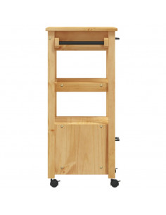 Carrello da Cucina MONZA 48x40x90 cm in Legno Massello di Pino