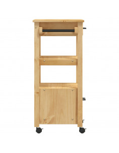 Carrello da Cucina MONZA 48x40x88,5 cm in Legno Massello di Pino