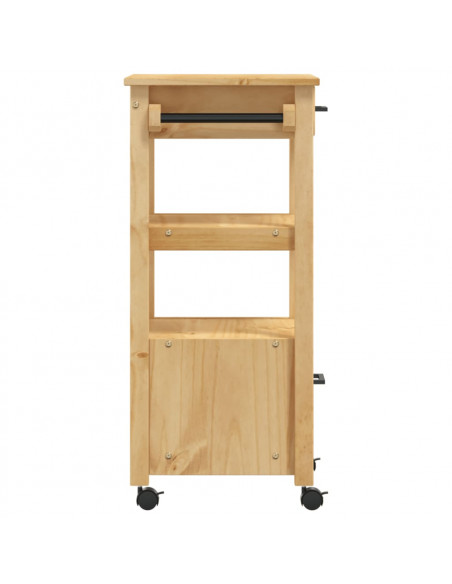 Carrello da Cucina MONZA 48x40x90 cm in Legno Massello di Pino