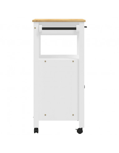 Carrello da Cucina MONZA 60x40x90 cm in Legno Massello di Pino