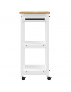 Carrello da Cucina MONZA 60x40x90 cm in Legno Massello di Pino