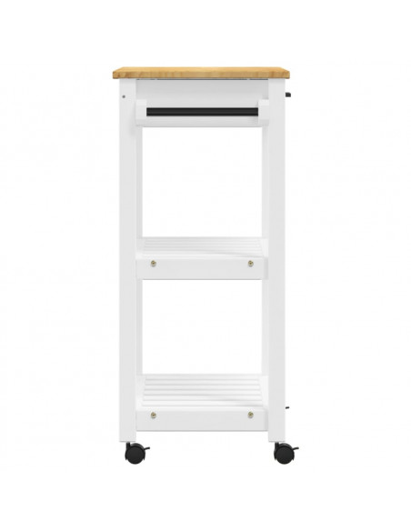 Carrello da Cucina MONZA 60x40x90 cm in Legno Massello di Pino