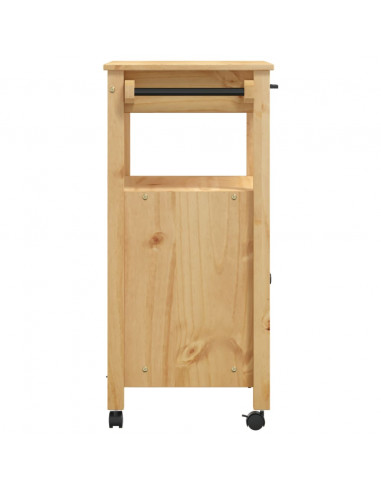 Carrello da Cucina MONZA 60x40x88,5 cm in Legno Massello di Pino