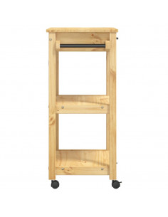 Carrello da Cucina MONZA 60x40x90 cm in Legno Massello di Pino