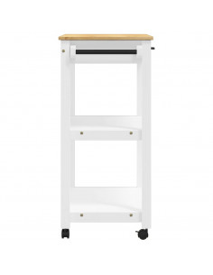 Carrello da Cucina MONZA 84x40x90 cm in Legno Massello di Pino