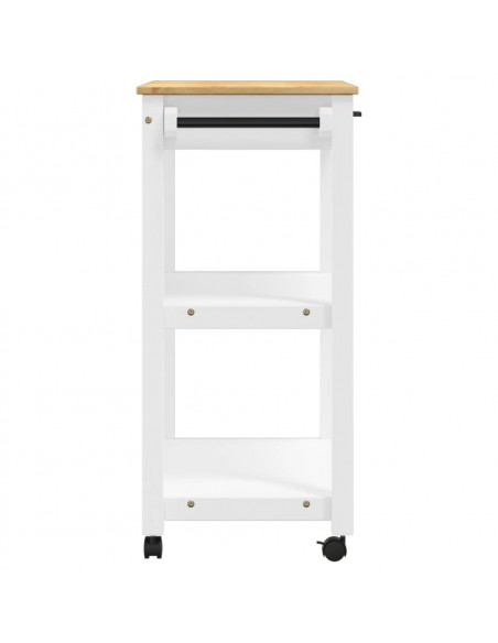 Carrello da Cucina MONZA 84x40x90 cm in Legno Massello di Pino