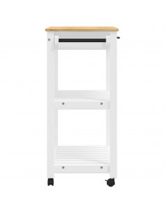 Carrello da Cucina MONZA 84x40x90 cm in Legno Massello di Pino