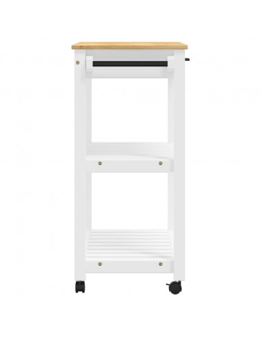 Carrello da Cucina MONZA 84x40x90 cm in Legno Massello di Pino