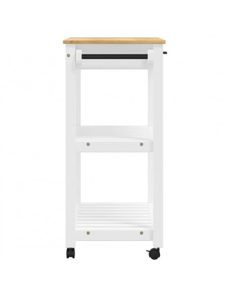 Carrello da Cucina MONZA 84x40x90 cm in Legno Massello di Pino