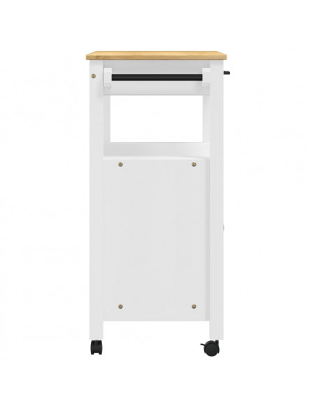 Carrello da Cucina MONZA 84x40x88,5 cm in Legno Massello di Pino