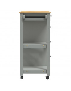 Carrello da Cucina MONZA 84x40x88,5 cm in Legno Massello di Pino