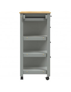 Carrello da Cucina MONZA 84x40x90 cm in Legno Massello di Pino