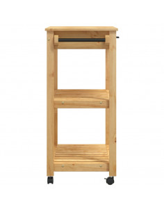Carrello da Cucina MONZA 84x40x88,5 cm in Legno Massello di Pino