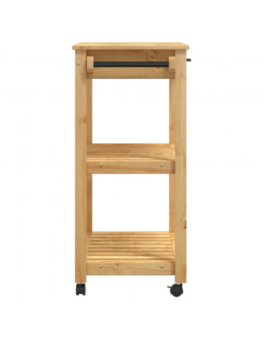 Carrello da Cucina MONZA 84x40x88,5 cm in Legno Massello di Pino