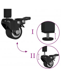 Carrello da Cucina Rovere Fumo 100,5x50x105cm Legno Multistrato