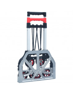 Carrello per Scale Pieghevole 70 kg in Alluminio Argento