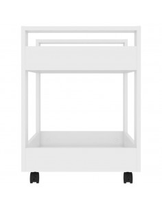 Carrello per Scrivania bianco 60x45x60 cm in Legno Multistrato
