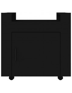 Carrello per Scrivania Nero 60x45x60 cm in Legno Multistrato