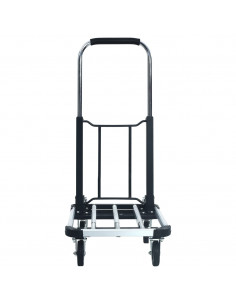 Carrello per Trasporto Pieghevole 150 kg in Alluminio Argento